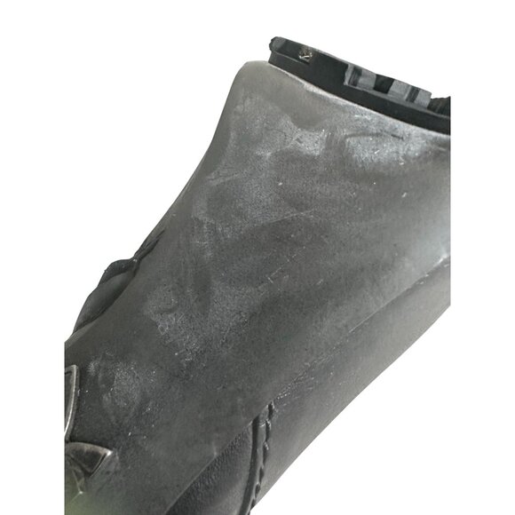 SCHUMACHER Black Leather Booties Heels Size 37.5 - Picture 12 of 12